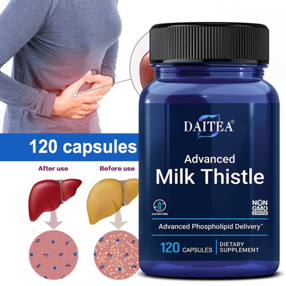 Milk Thistle Silymarin - Cardo mariano avanzado, silimarina, 120 cápsulas