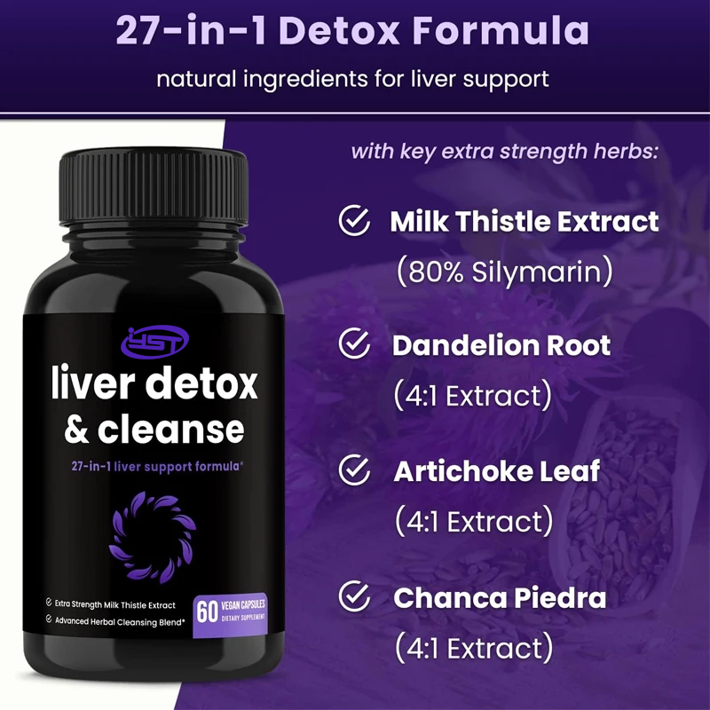 Milk Thistle Silymarin - Fórmula de limpieza, desintoxicación y reparación