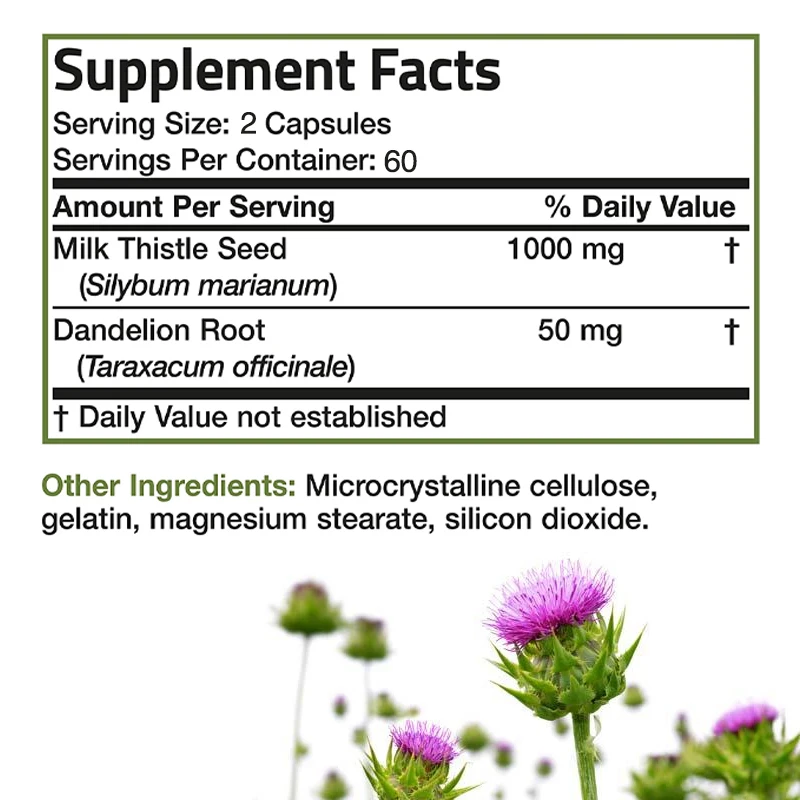 Suplemento natural de cardo ma - Milk Thistle Silymarin reseña y precio